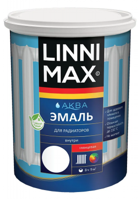 Эмаль акриловая для радиаторов LINNIMAX / ЛИННИМАКС Аква (0,9 л) Эмаль акриловая для радиаторов LINNIMAX / ЛИННИМАКС Аква (0,9 л)