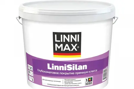 Краска водно-дисперсионная для внутренних работ LINNIMAX LinniSilan / ЛИННИМАКС ЛинниСилан (0,9 л)  - превью